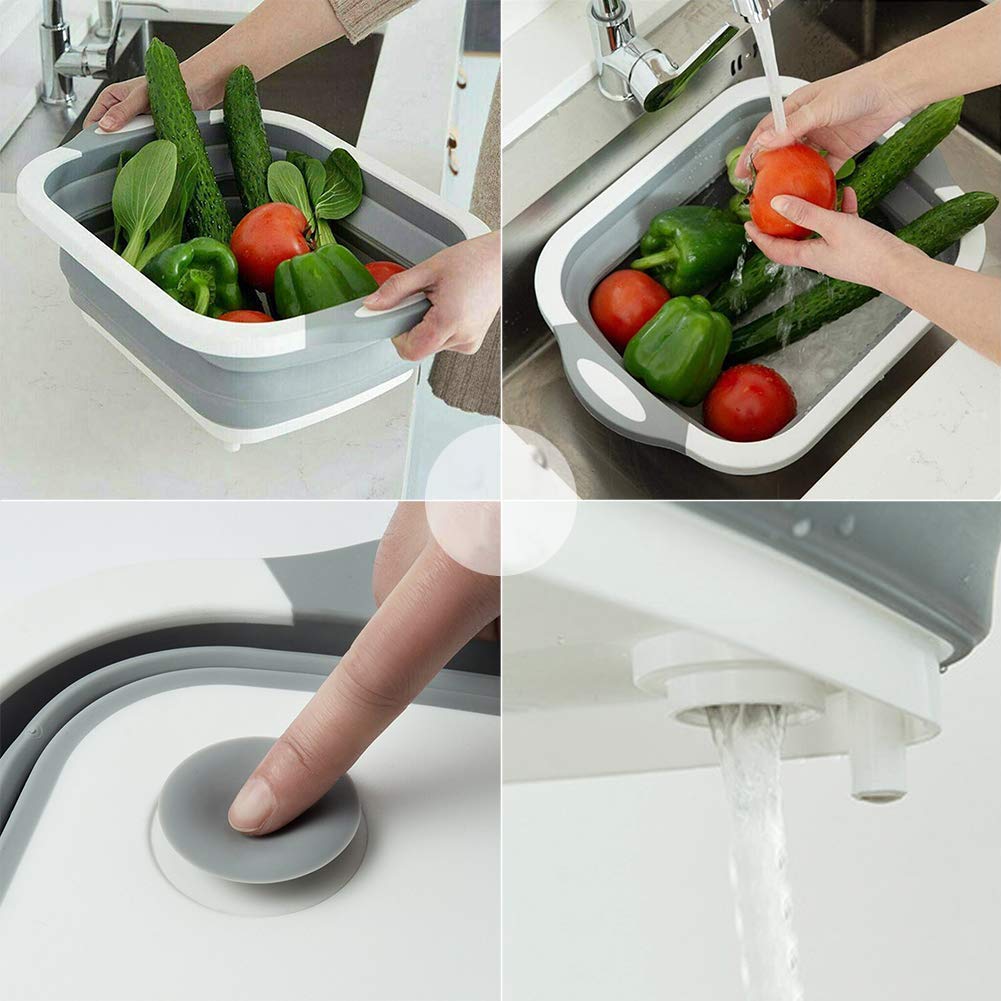 4 in 1 Multifunctional Silicon Based Kitchen Foldable Cutting | Chopping Board