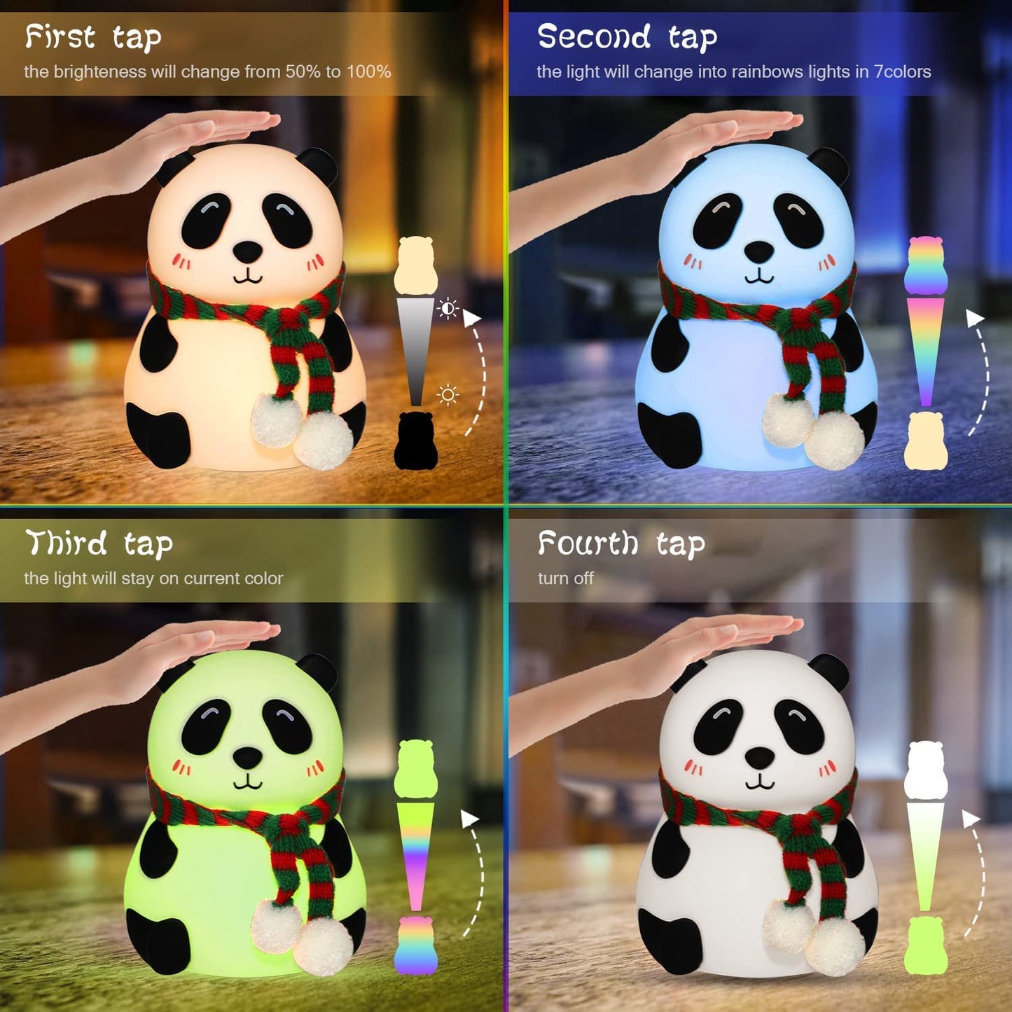 Cute Panda Silicon Night Lamp