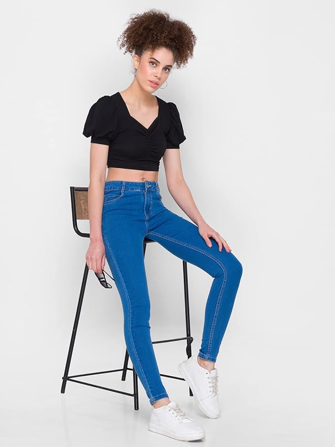 Skinny Fit Ankle Length Mid Rise Jeans for Women (pack of 3)