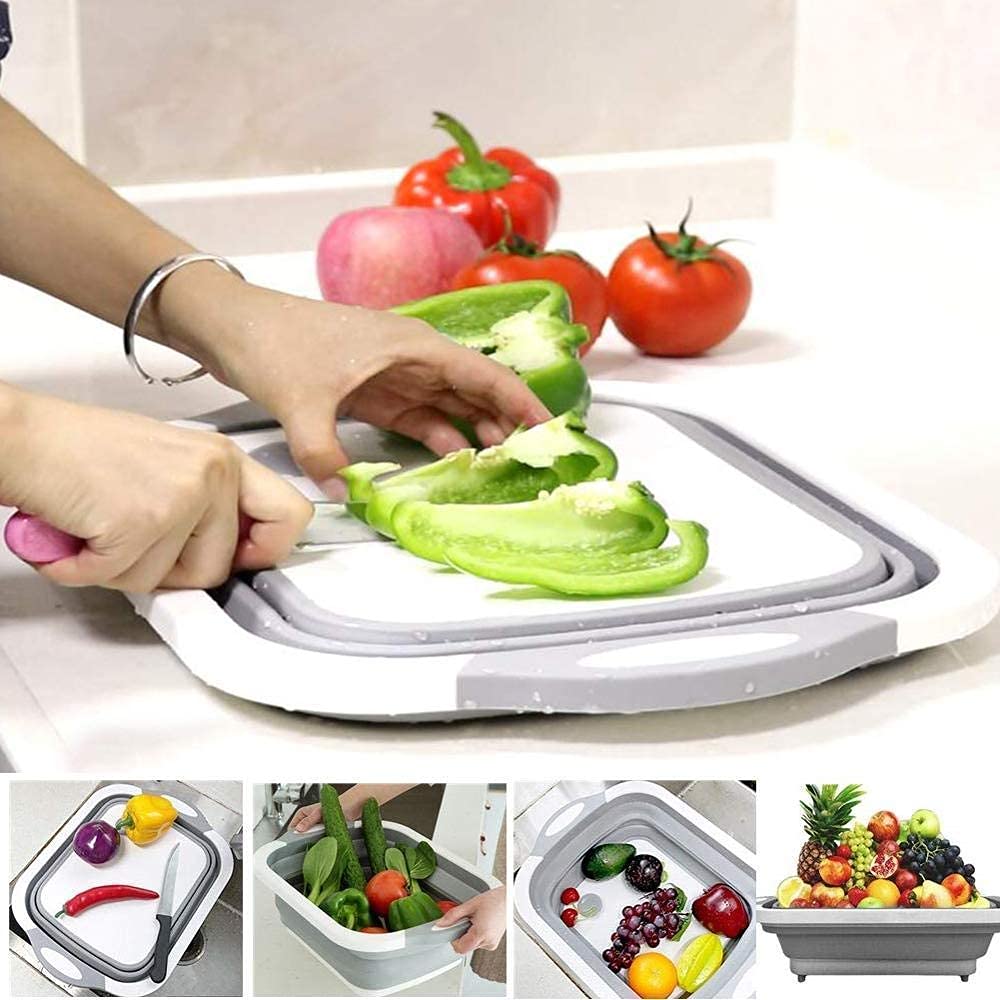 4 in 1 Multifunctional Silicon Based Kitchen Foldable Cutting | Chopping Board